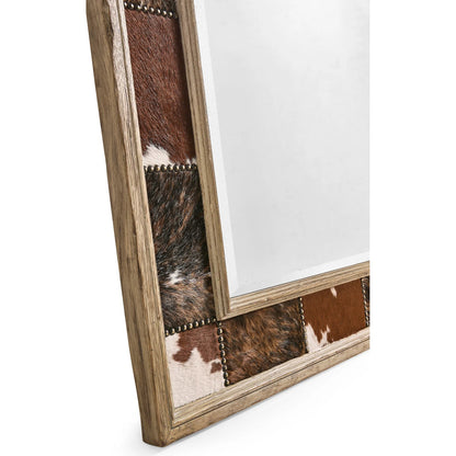 Sagehill Rectangular Hide Mirror by Jonathan Charles in timberon grey oak. Made from oak in a cottage & farmhouse style.