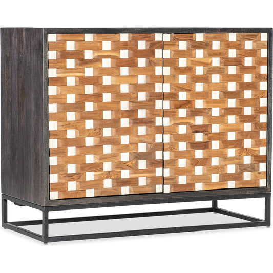 Commerce and Market Weaver 2-Door Accent Chest by Hooker Furniture in blacks and black iron. Made from unique in a unique style.