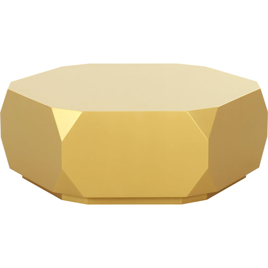 Selva Coffee Table by Pasargad Home in gold. Made from mdf in a modern style.