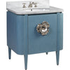 Lacquered Blue Linen, Natural, White, Polished Nickel