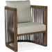Wilde Club Chair by Hooker Furniture. Made from fabric, leather strapping in a transitional style.