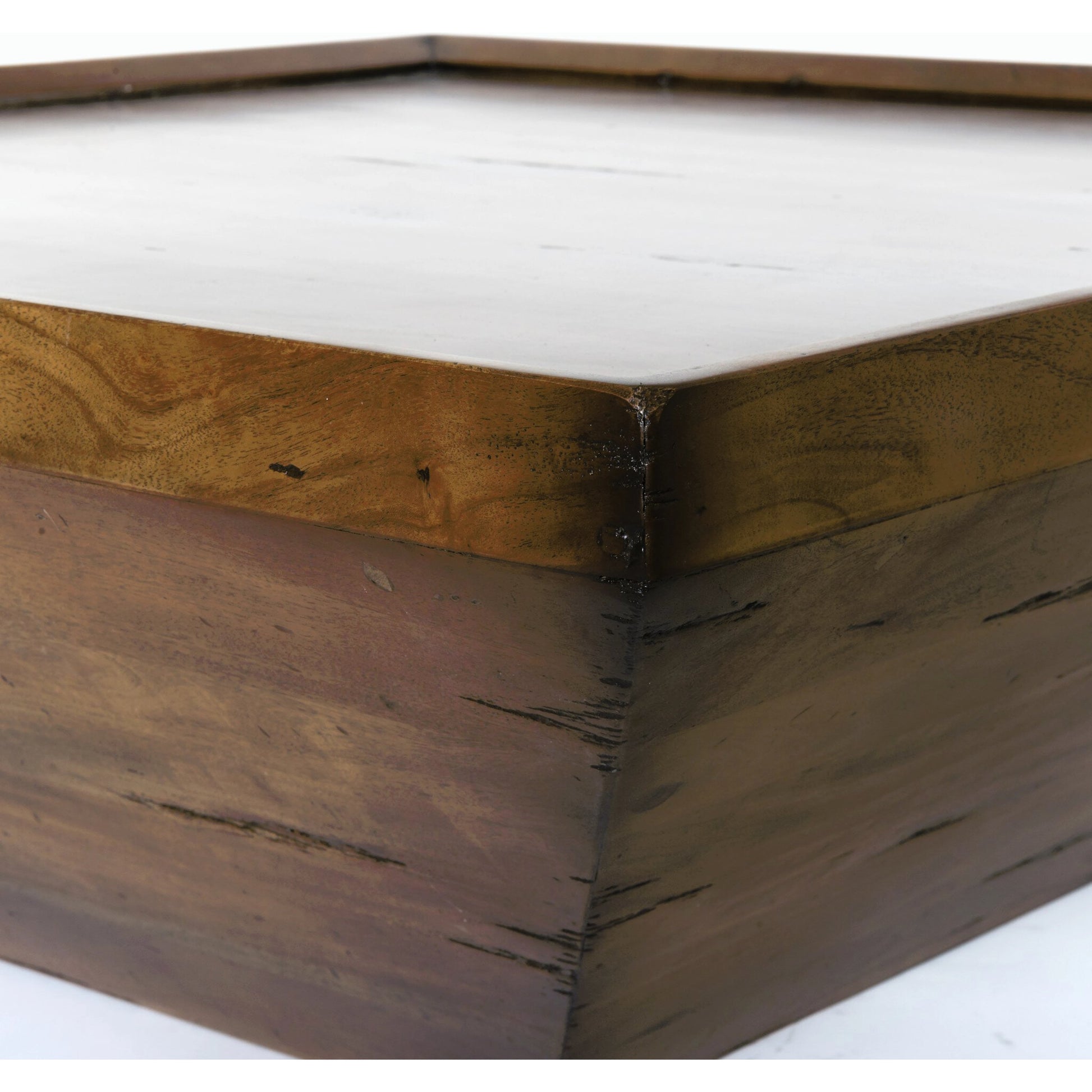 Drake Coffee Table by Four Hands in reclaimed fruitwood. Made from solid mixed reclaimed wood, solid mango, solid acacia in a cottage & farmhouse style.