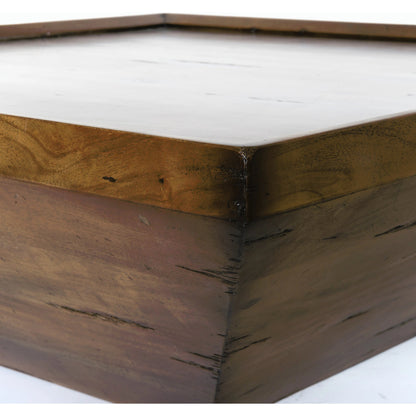Drake Coffee Table by Four Hands in reclaimed fruitwood. Made from solid mixed reclaimed wood, solid mango, solid acacia in a cottage & farmhouse style.