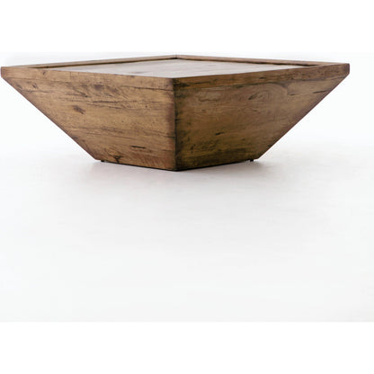 Drake Coffee Table by Four Hands in reclaimed fruitwood. Made from solid mixed reclaimed wood, solid mango, solid acacia in a cottage & farmhouse style.