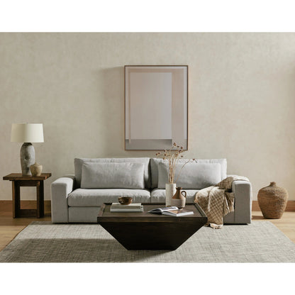 Drake Coffee Table by Four Hands in reclaimed fruitwood. Made from solid mixed reclaimed wood, solid mango, solid acacia in a cottage & farmhouse style.