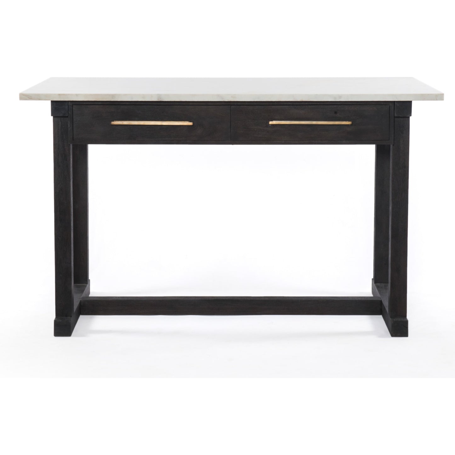 003 SI-1714772 | Additional Silo | Cayson Bar Table by Four Hands in dark anthracite, polished white marble. Made from solid marble, solid acacia in a cottage & farmhouse style.