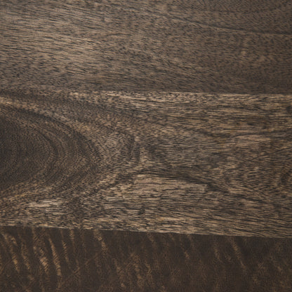Valeria End Table by Four Hands in aged brown. Made from solid mango, engineered hardwood in a rustic style.