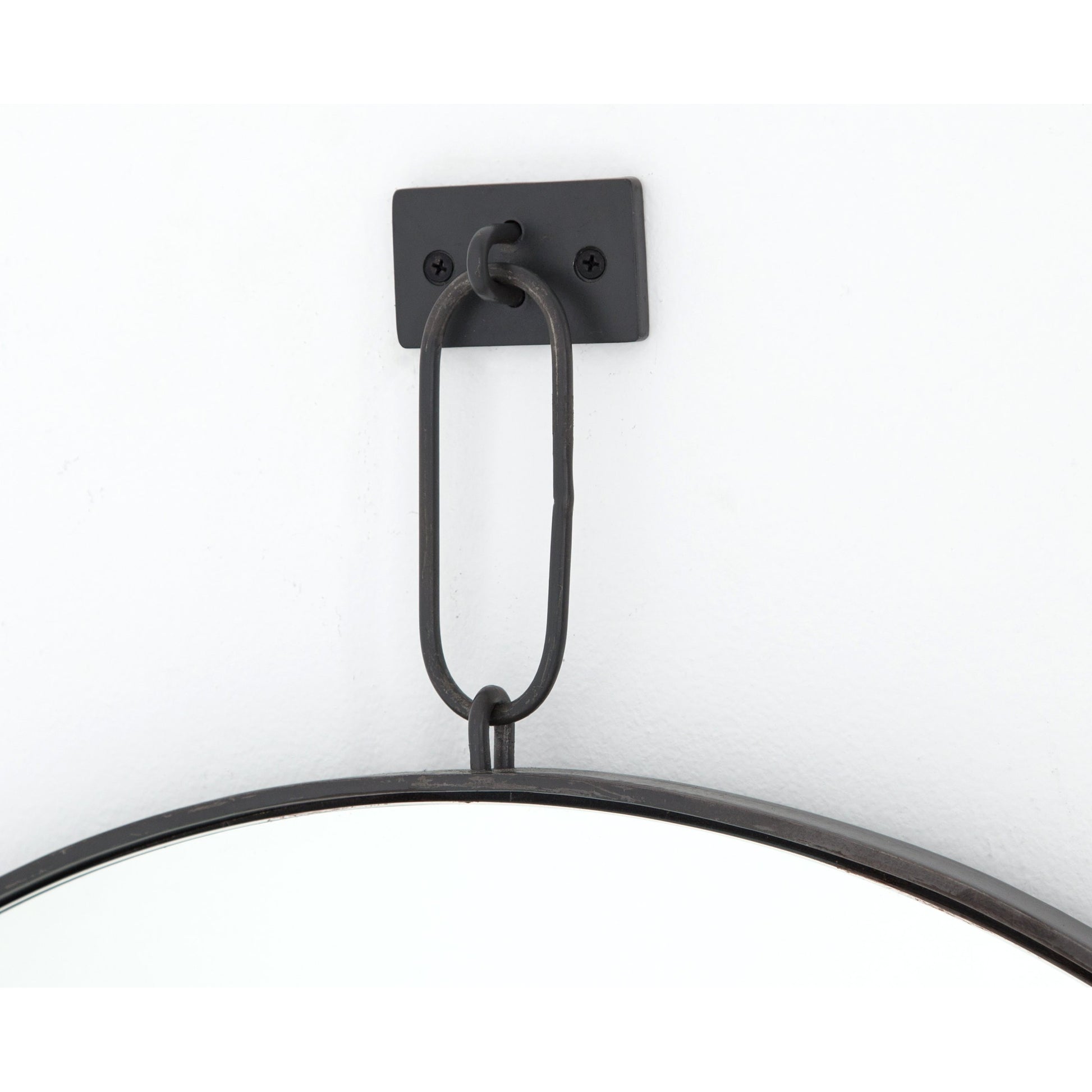 Vina Mirror by Four Hands in antiqued iron. Made from iron, mirror in a transitional style.