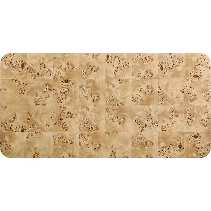 Veil Rectangular Cocktail Table by Jonathan Charles in natural mappa burl. Made from mappa burl in a modern style.