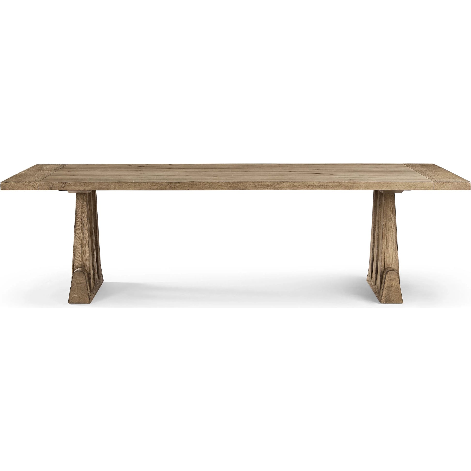 124" Echo Canyon Rectangular Dining Table by Jonathan Charles in faded oak. Made from oak veneer in a transitional style.