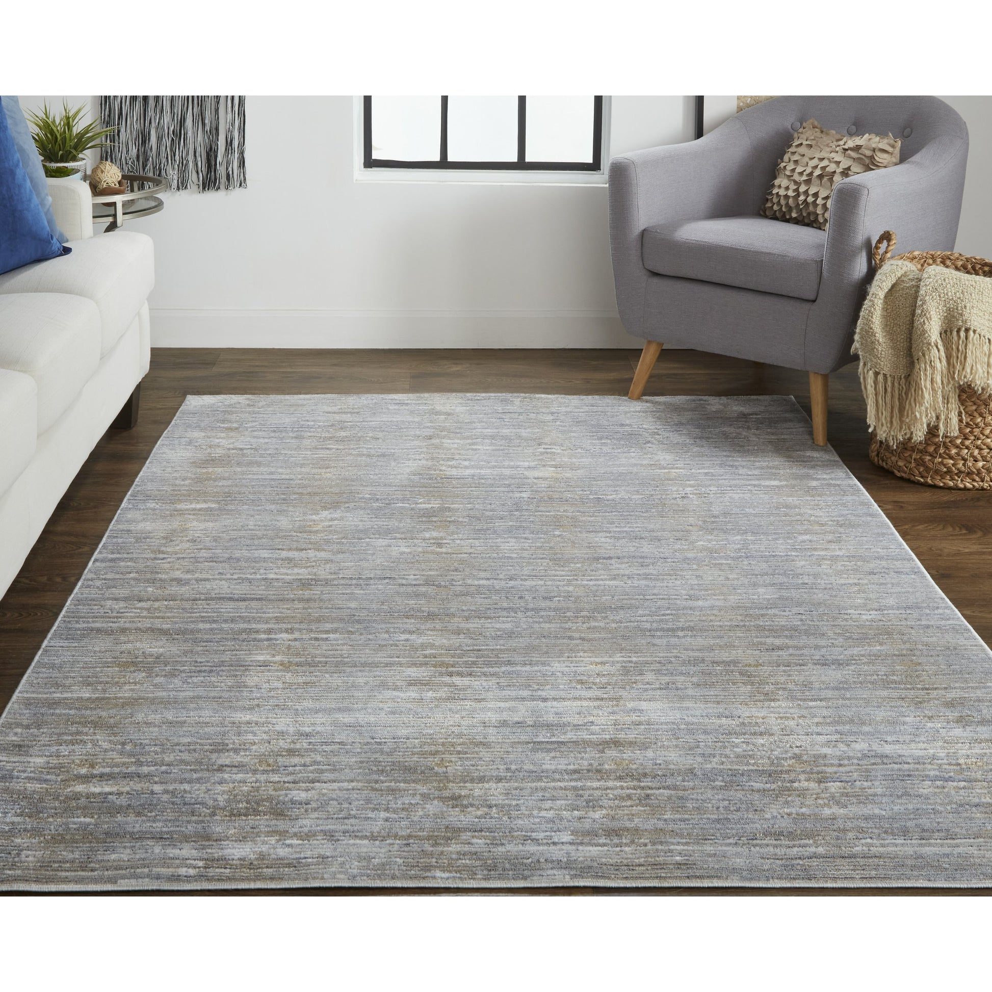 Laina Transitional Rug - 39GAF by Feizy in taupe, silver, tan. Made from unique in a unique style.