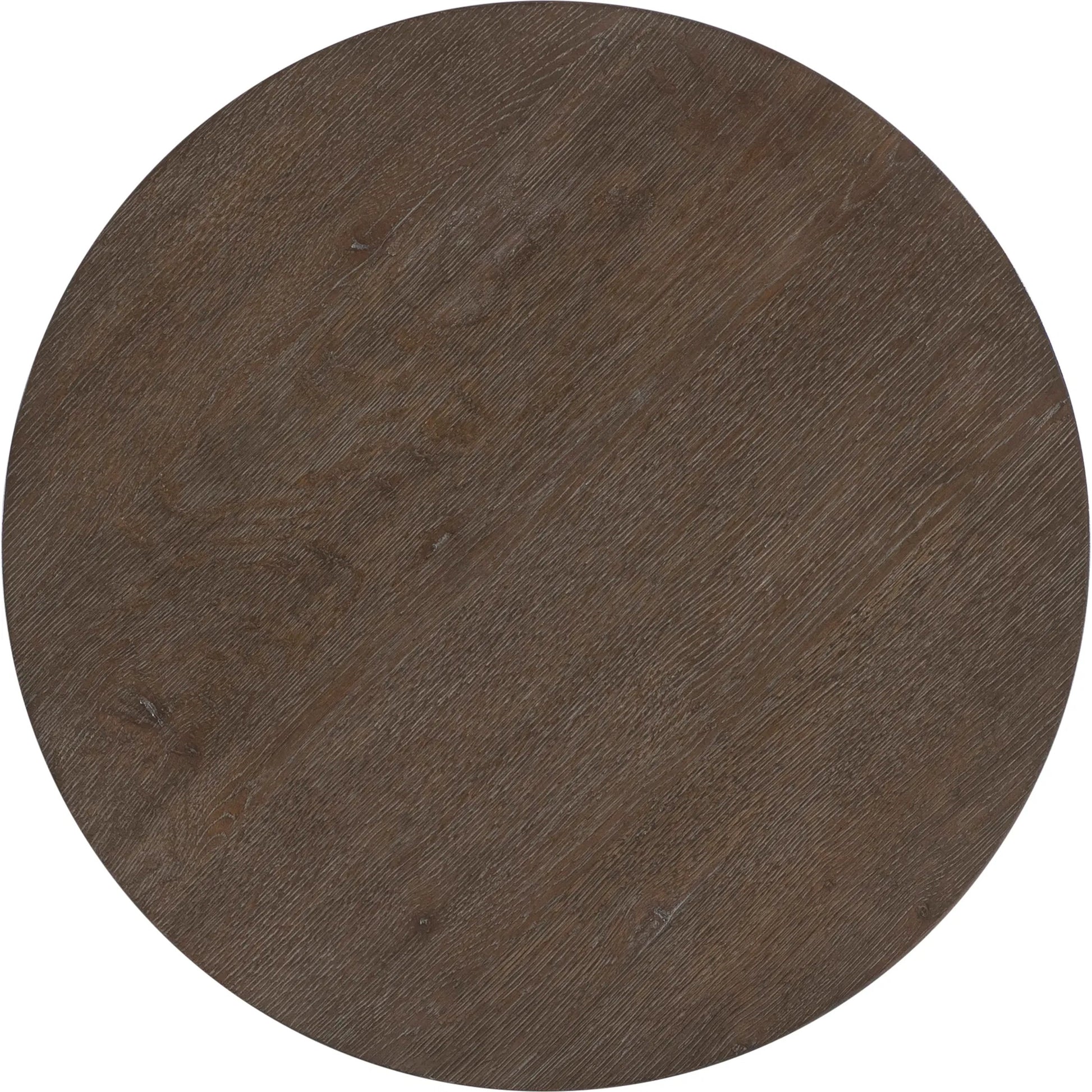 Outline Round Side Table by Bernhardt in cassel. Made from wood in a transitional style.