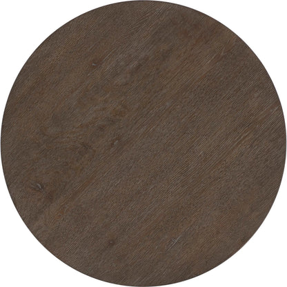 Outline Round Side Table by Bernhardt in cassel. Made from wood in a transitional style.