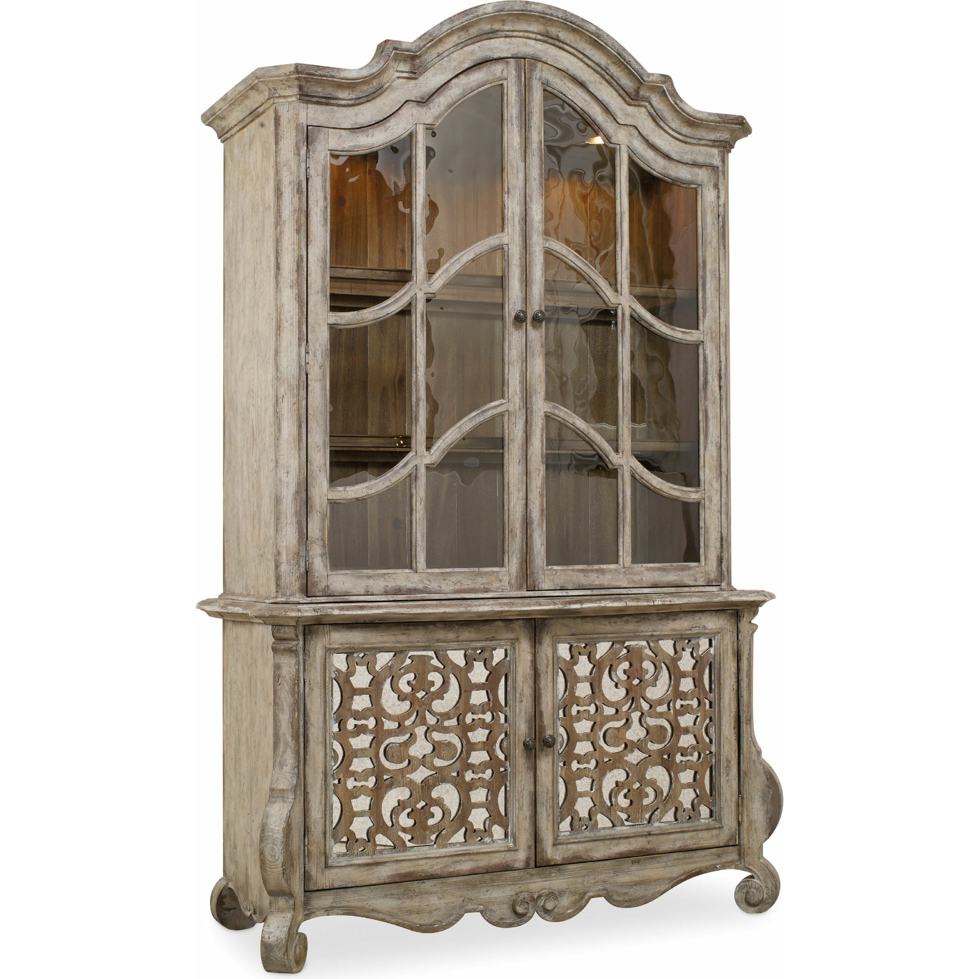 Chatelet Buffet by Hooker Furniture in caramel froth, paris vintage. Made from pecan veneers, resin, solid-wood edge top in a traditional style.