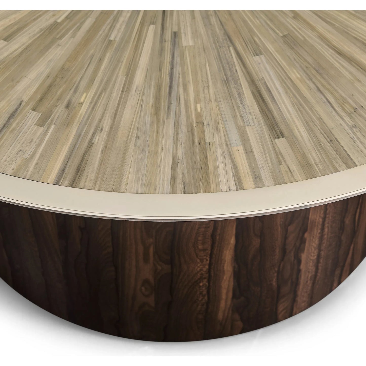 004 SI-2535773 | Closeup | Terra Round Cocktail Table by Jonathan Charles in natural straw. Made from main straw in a unique style.