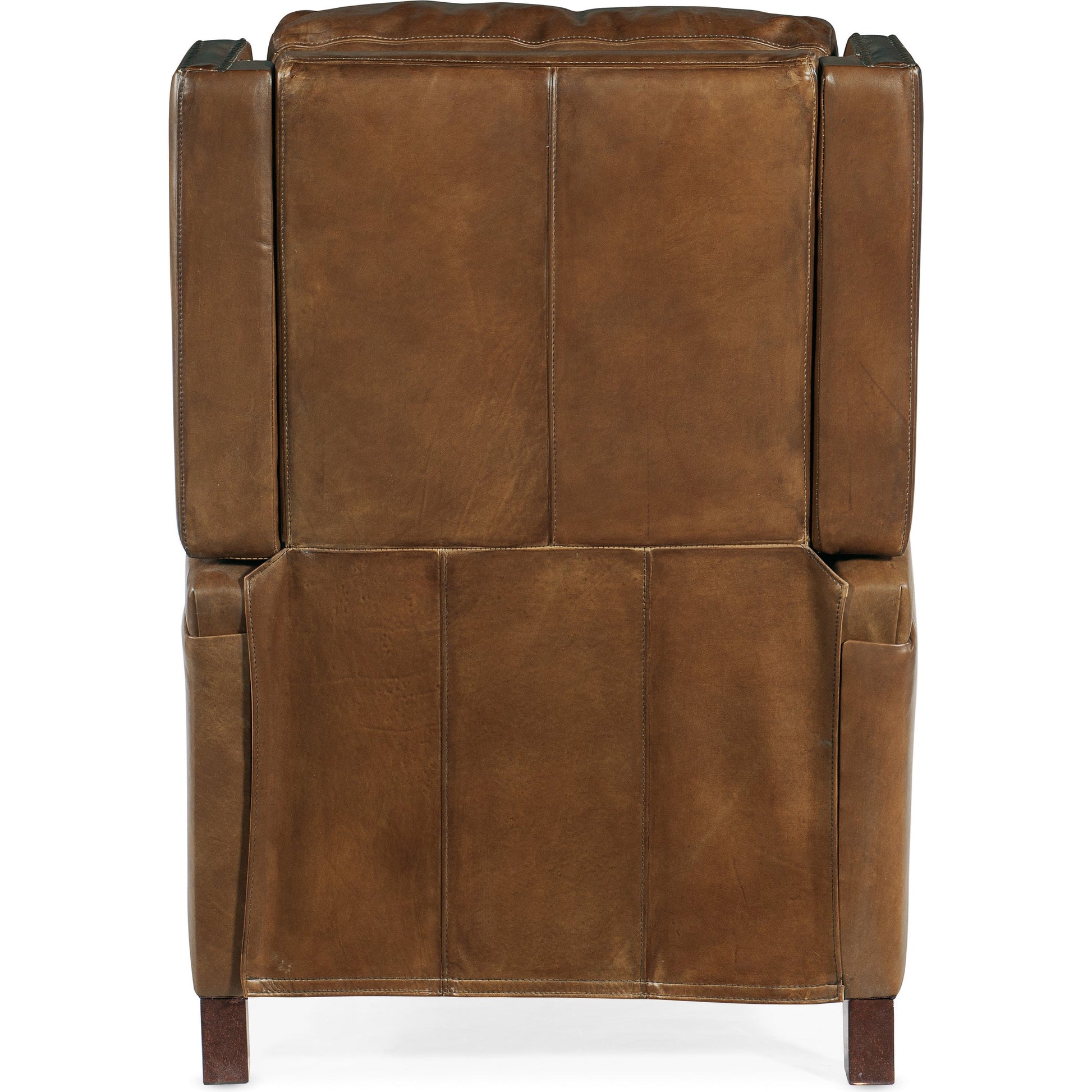Collin Manual Push Back Recliner by Hooker Furniture in checkmate pawn. Made from leather in a traditional style.