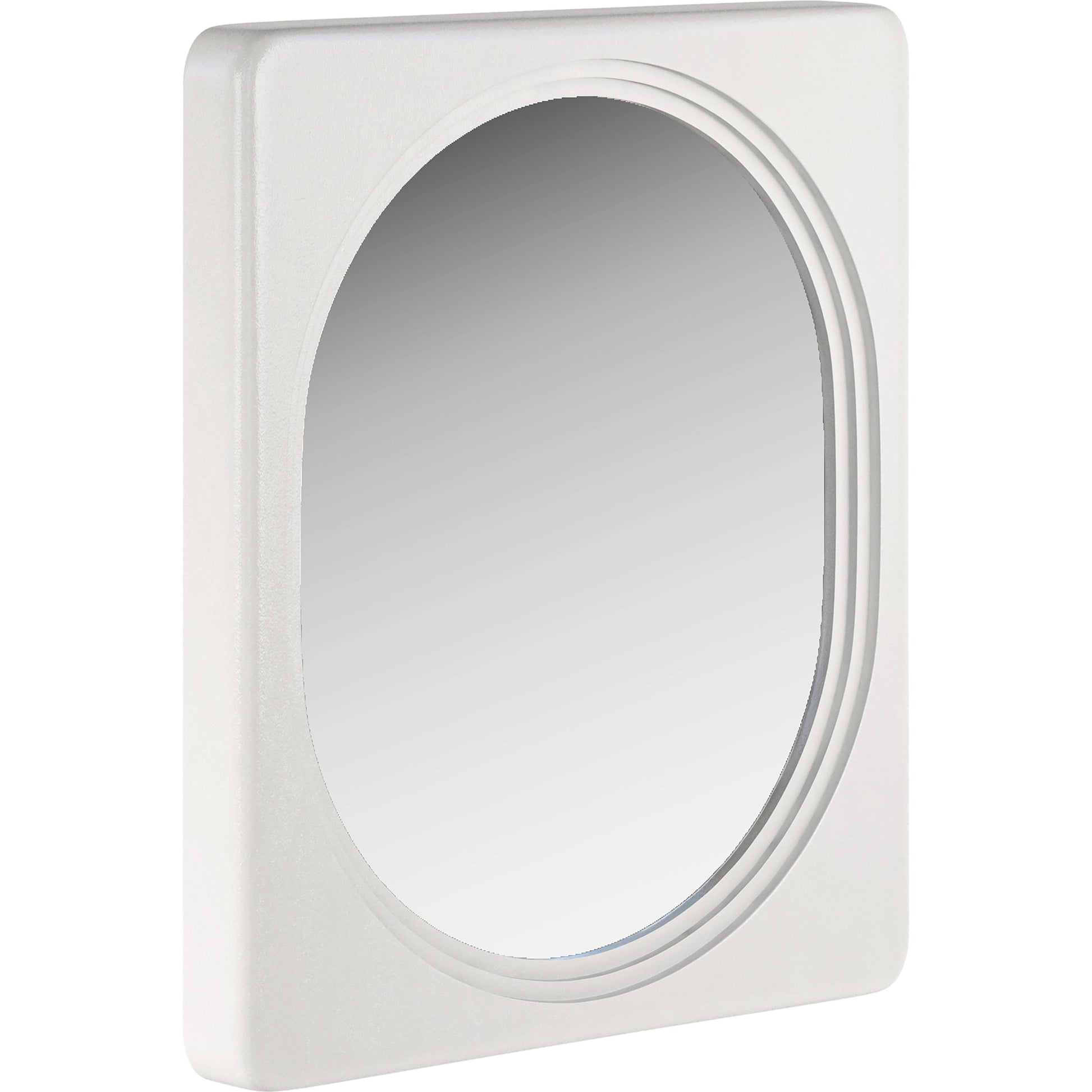 Portico Landscape Mirror by A.R.T. Furniture in white plaster. Made from parawood solids, resin, glass in a modern style.