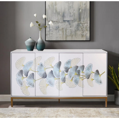 Annabelle Sideboard by Pasargad Home in silver and silver. Made from unique in a transitional style.