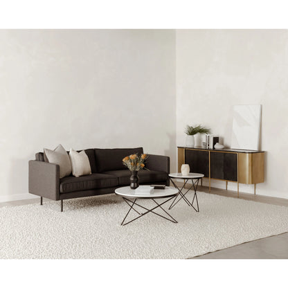 Haley Table Base by Moe's Home Collection in black and powder coated. Made from marble top, iron base, mdf in a modern style.