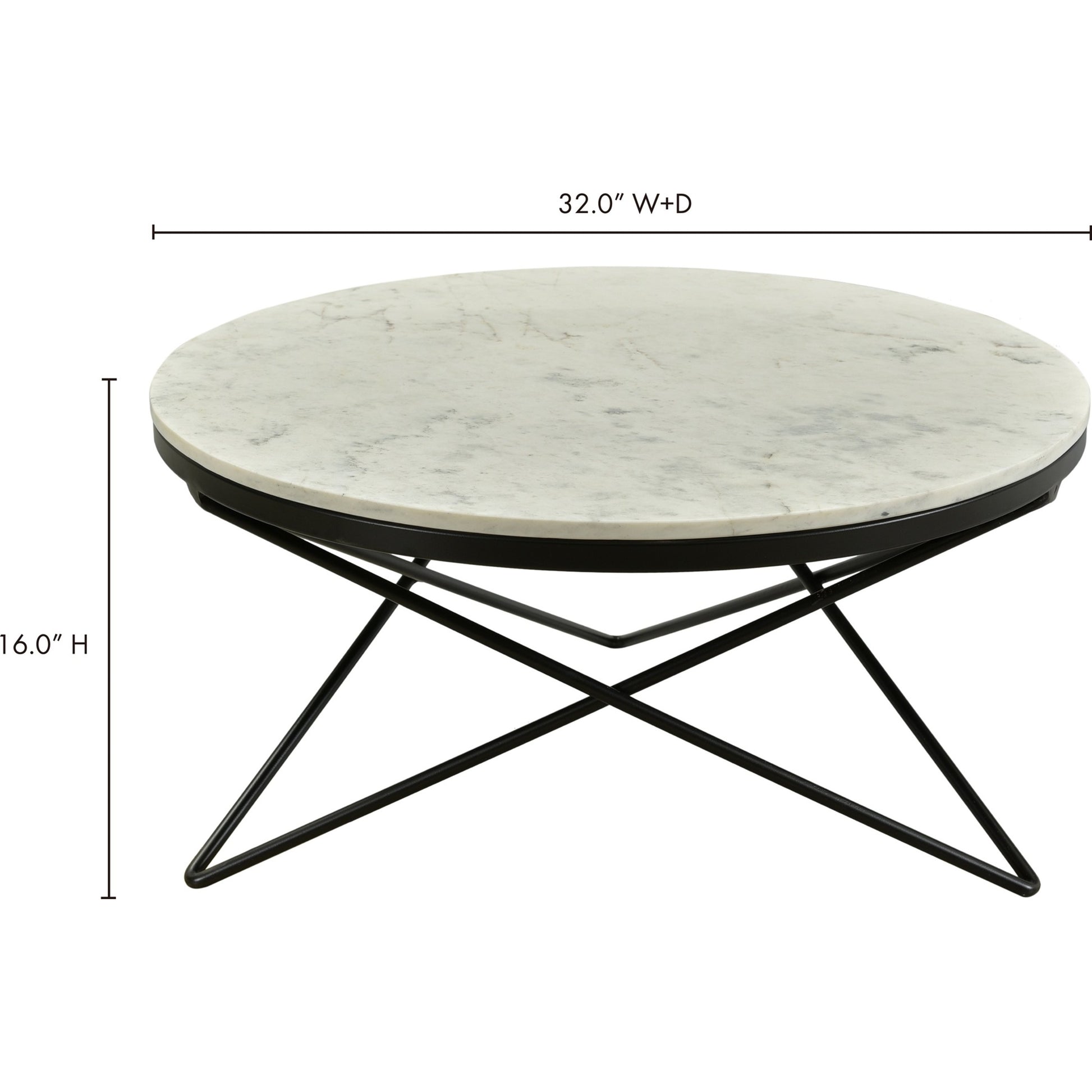 Haley Table Base by Moe's Home Collection in black and powder coated. Made from marble top, iron base, mdf in a modern style.