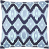 Pale Blue, Navy, Light Blue / Down Feather / 18" x 18"