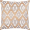 Ivory, Tan, Light Gray / Down Feather / 18" x 18"
