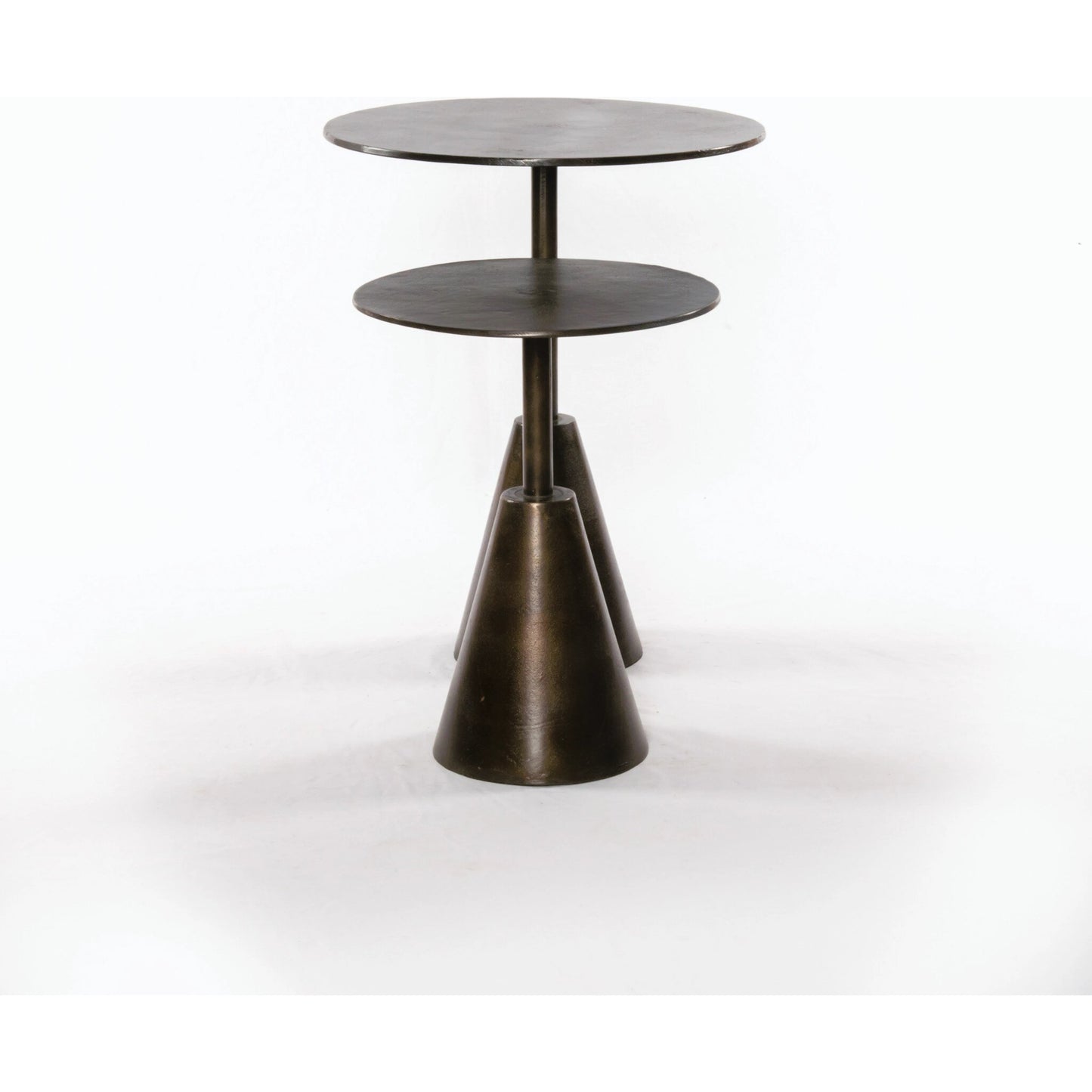 008 S-258320 | Additional Silo | Frisco End Tables (Set of 2) by Four Hands in antique rust. Made from aluminum, engineered hardwood in a modern style.