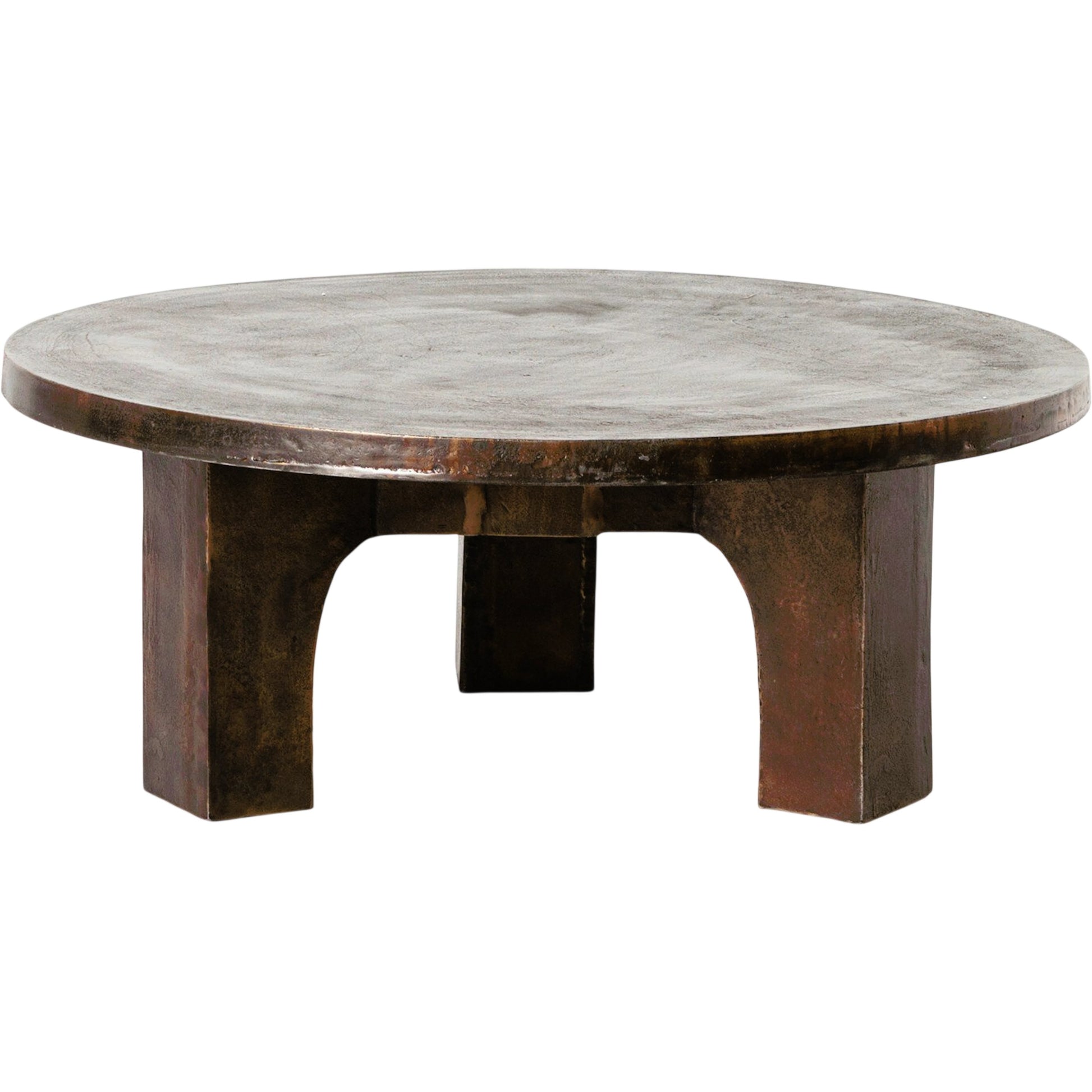 Cruz Coffee Table by Four Hands in antique rust. Made from aluminum in a eclectic & global style.