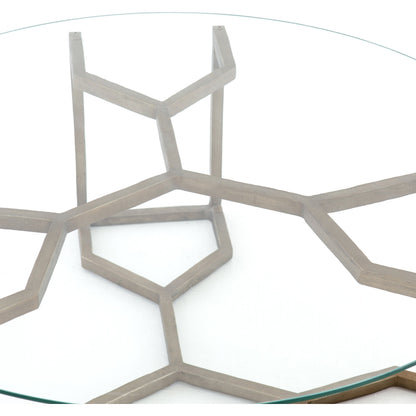 Naomi Coffee Table by Four Hands in raw brass, polished white marble. Made from solid marble, aluminum, engineered hardwood in a modern style.