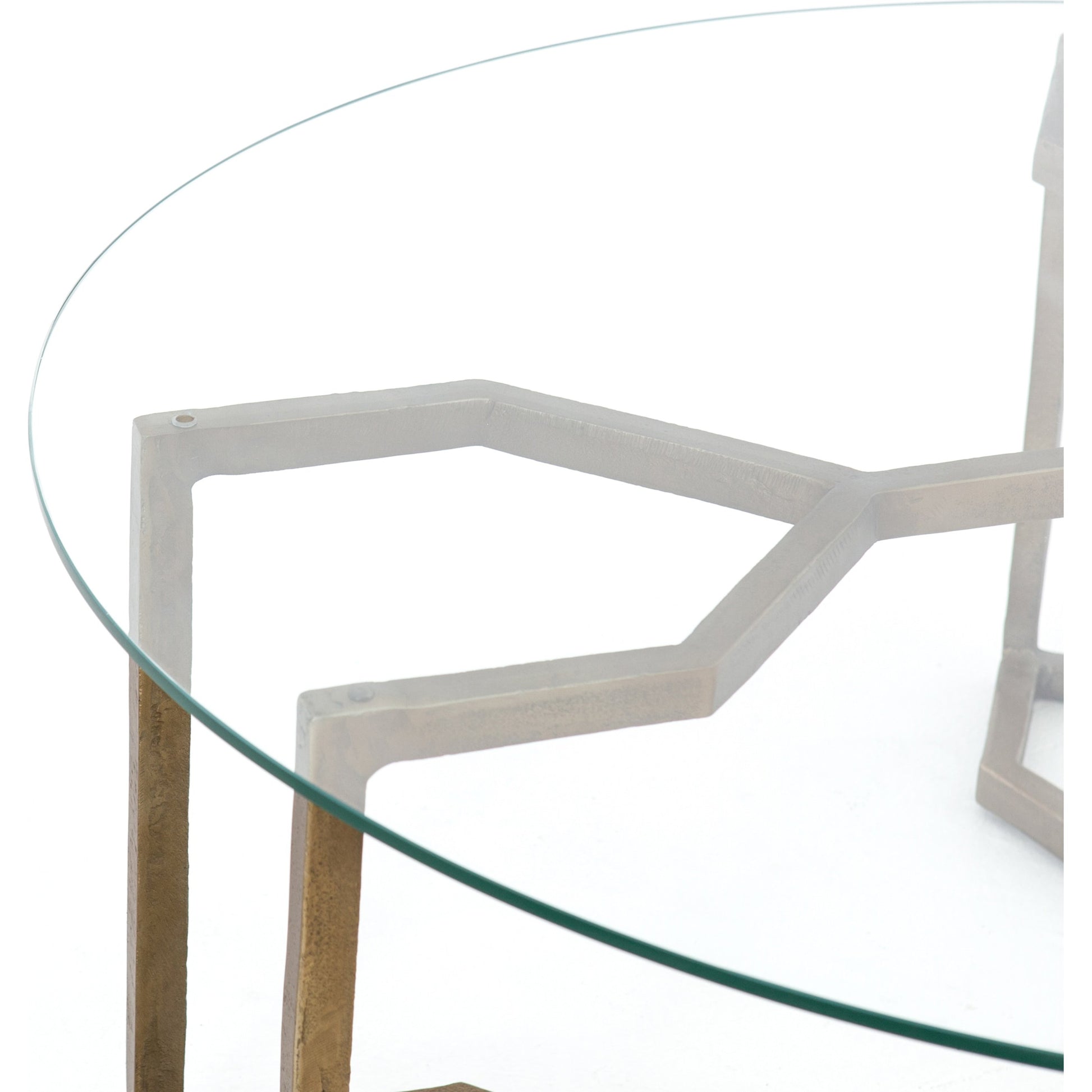 Naomi Coffee Table by Four Hands in raw brass, polished white marble. Made from solid marble, aluminum, engineered hardwood in a modern style.