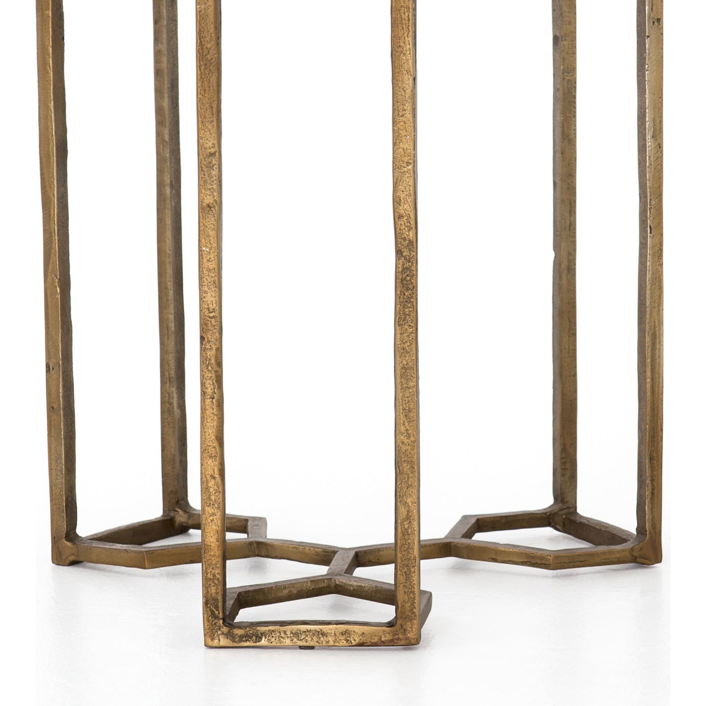 002 SI-1716196 | Additional Silo | Naomi Marble End Table by Four Hands in raw brass, polished white marble. Made from solid marble, aluminum, engineered hardwood in a modern style.