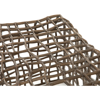 Zander Bench by Four Hands in aged bronze. Made from aluminum in a coastal style.