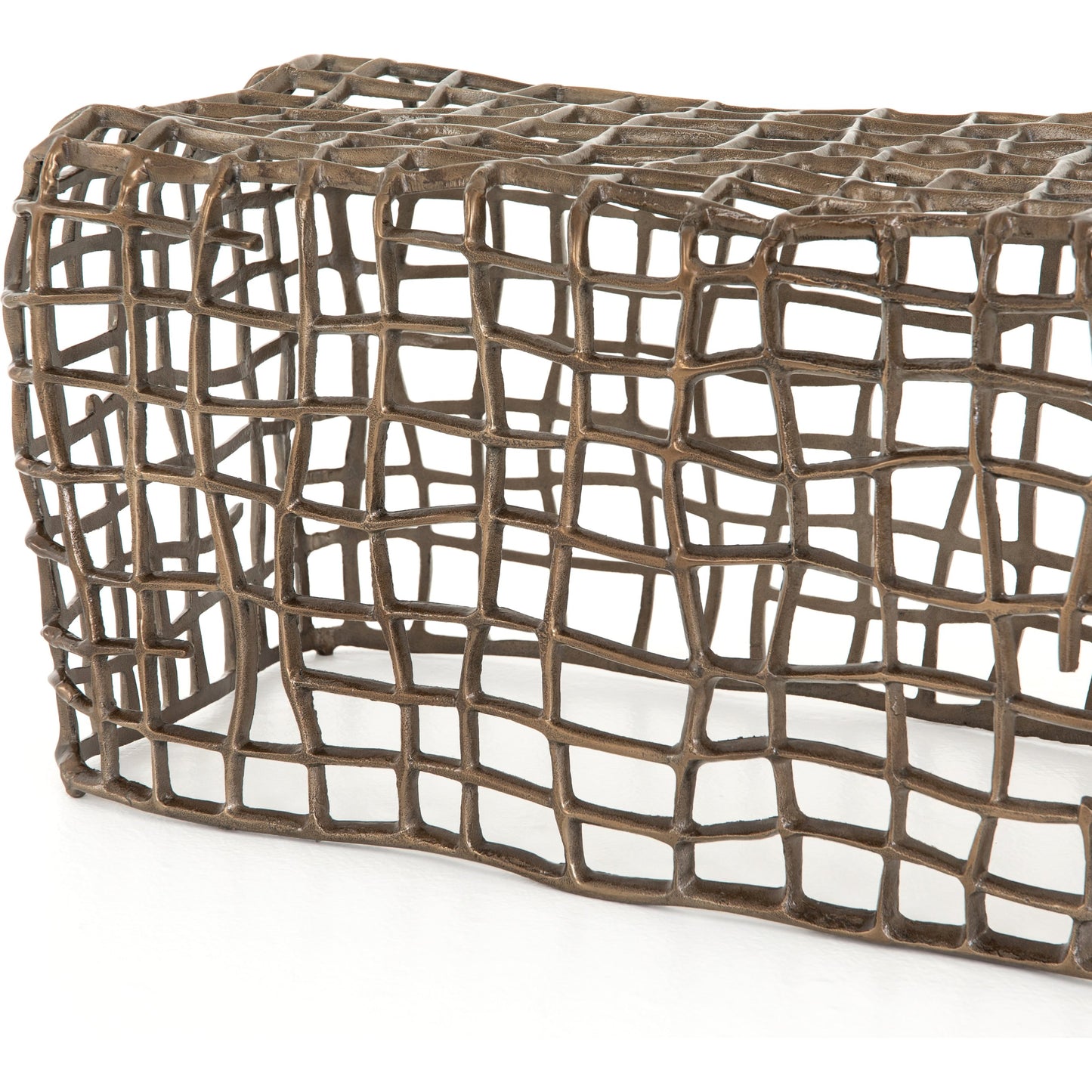 008 SR-369310 | Additional Silo | Zander Bench by Four Hands in aged bronze. Made from aluminum in a coastal style.