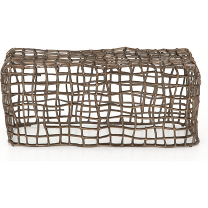 Zander Bench by Four Hands in aged bronze. Made from aluminum in a coastal style.