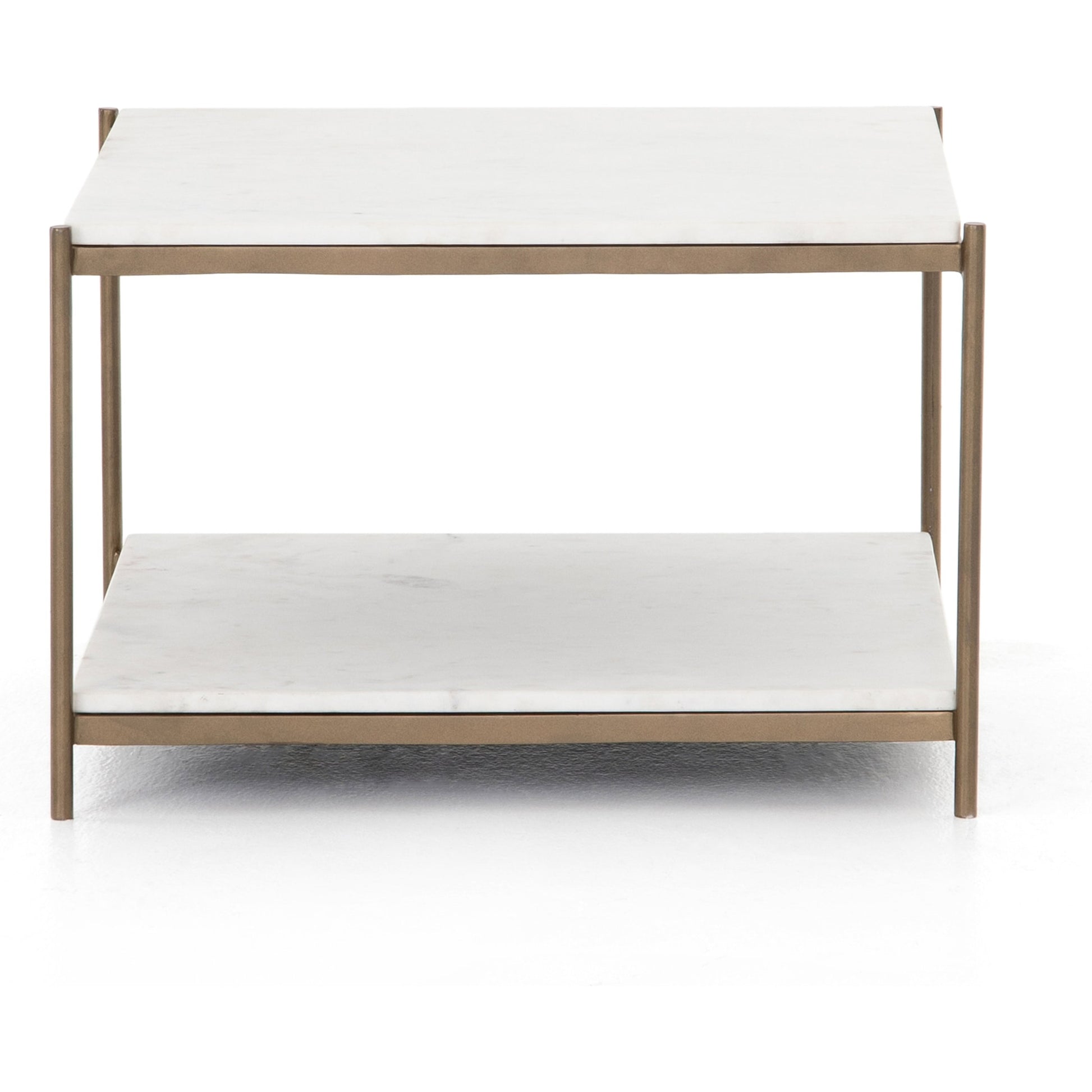 Felix Bunching Table by Four Hands in hammered grey w/clear powder coat, polished white marble and hammered gray, polished white marble. Made from solid marble, iron in a modern style.