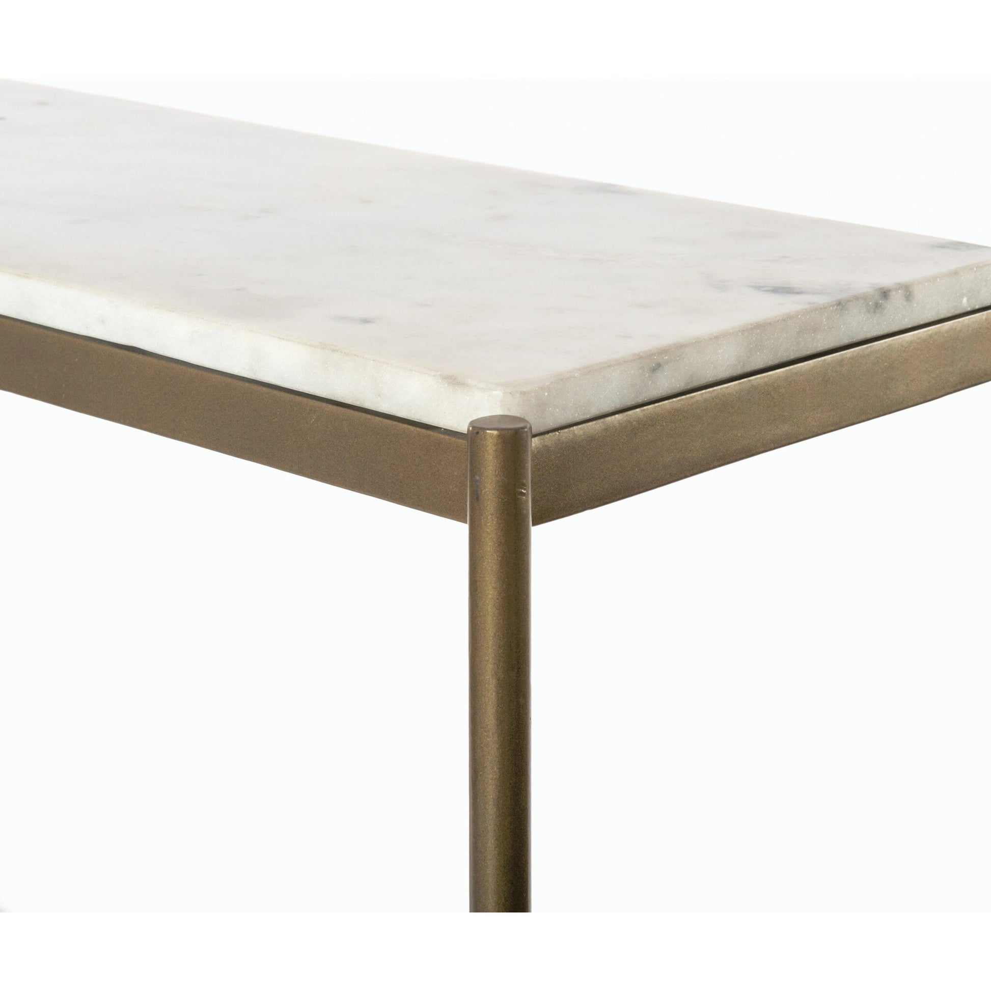 Felix Console Table by Four Hands. Made from solid marble, iron in a modern style.