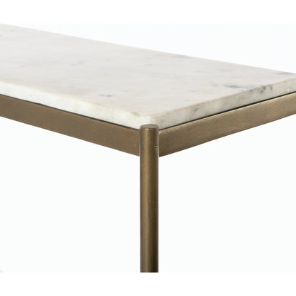 Felix Console Table by Four Hands. Made from solid marble, iron in a modern style.