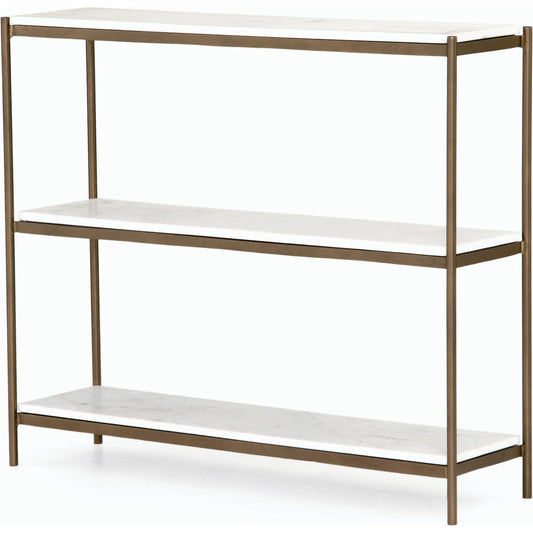 001 SI-1715265 | Primary Silo | Felix Console Table by Four Hands. Made from solid marble, iron in a modern style.