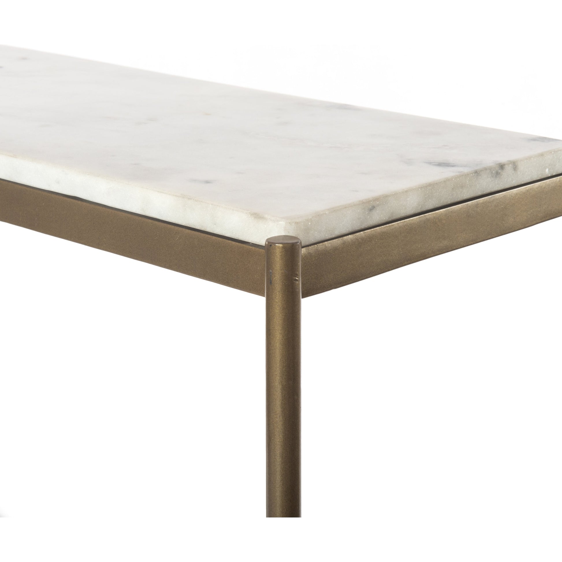 Felix Console Table by Four Hands. Made from solid marble, iron in a modern style.