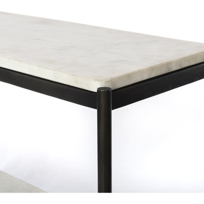 Felix Console Table by Four Hands. Made from solid marble, iron in a modern style.