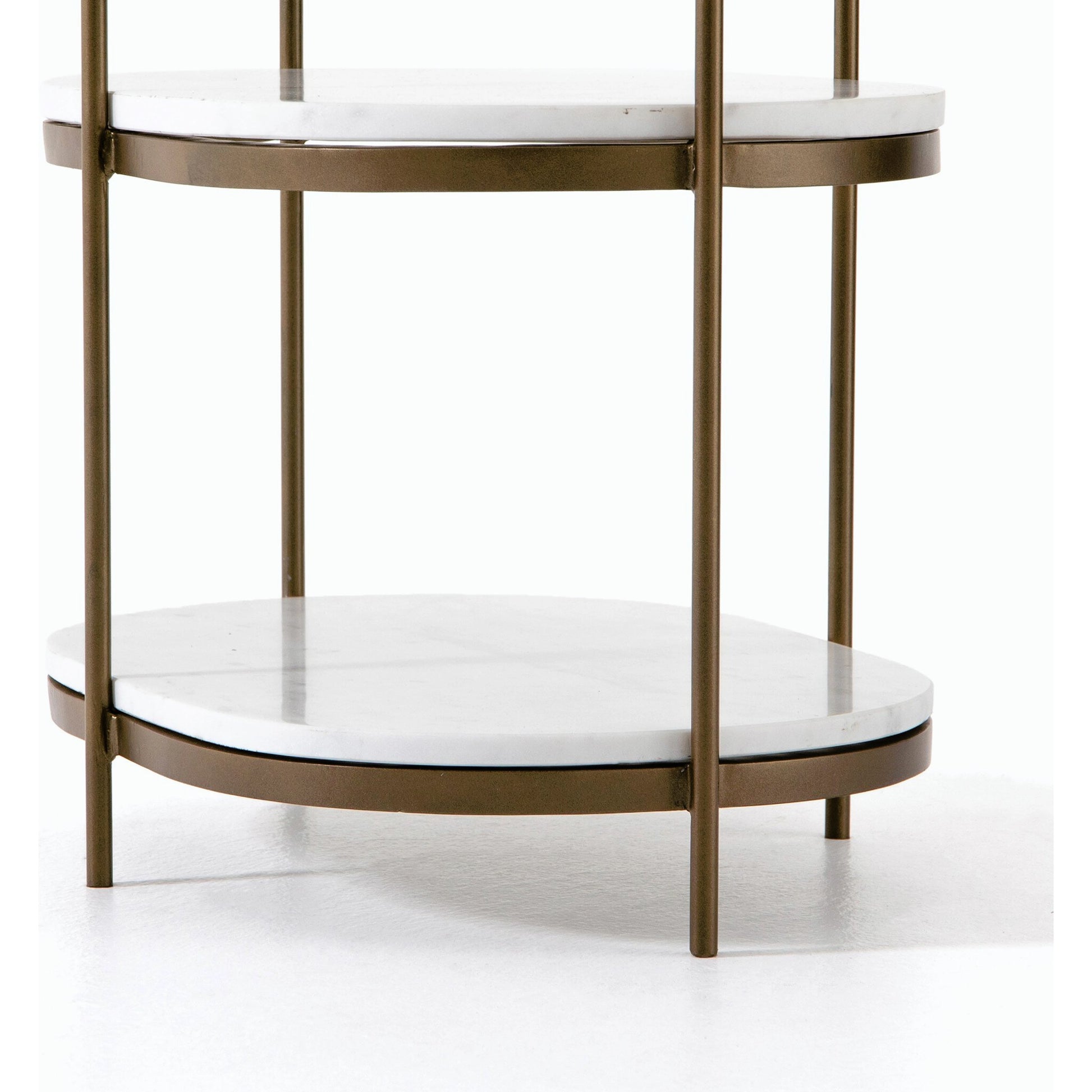 Felix Oval Nightstand by Four Hands. Made from iron, solid marble in a modern style.
