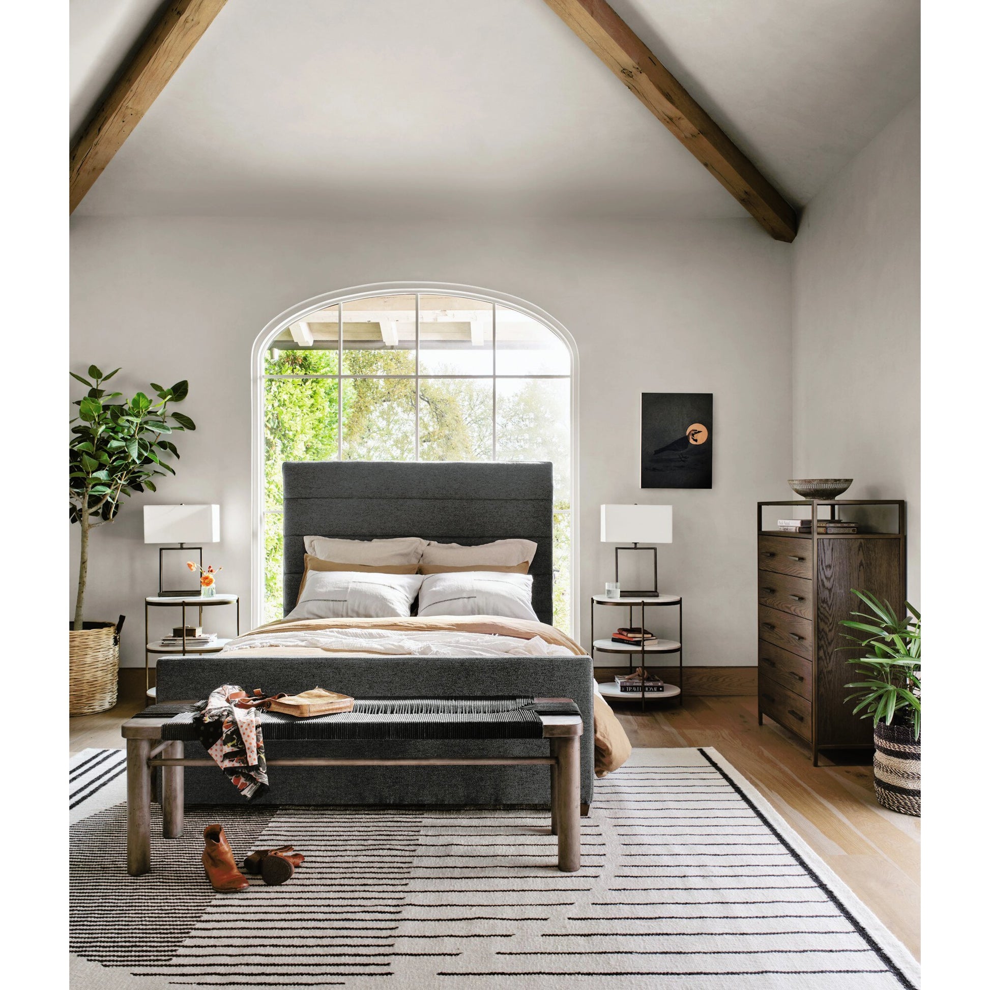 Felix Oval Nightstand by Four Hands. Made from iron, solid marble in a modern style.