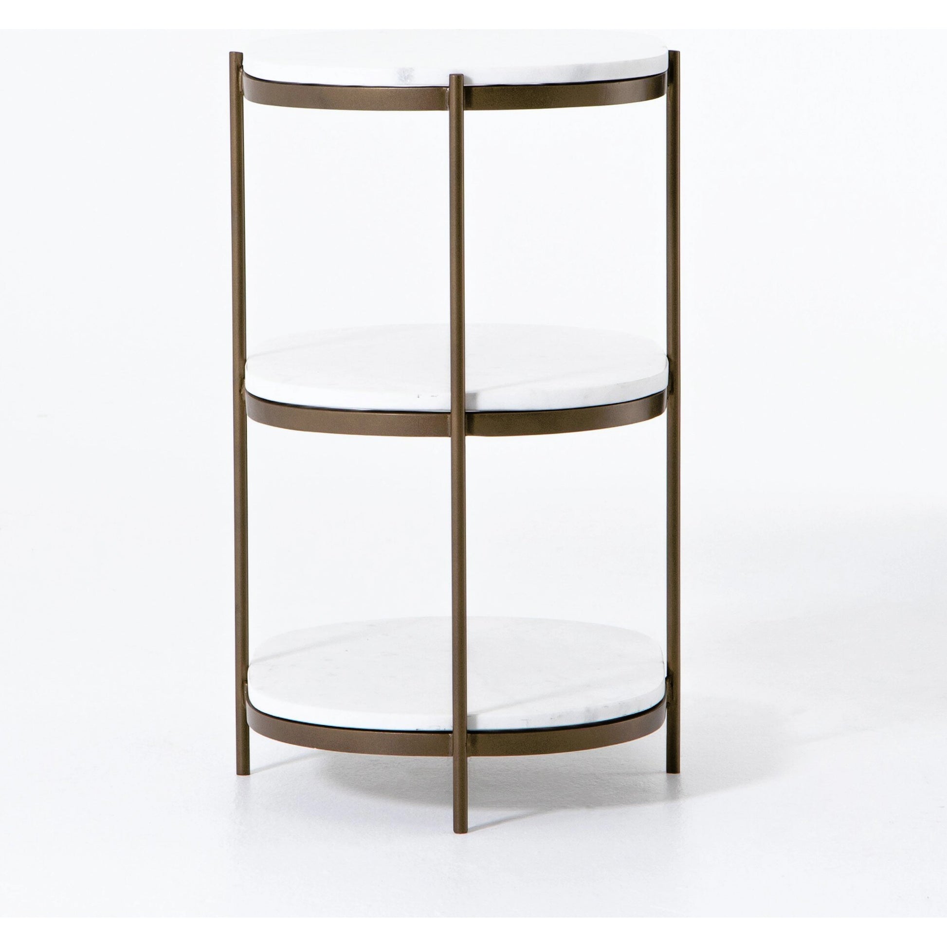 Felix Oval Nightstand by Four Hands. Made from iron, solid marble in a modern style.