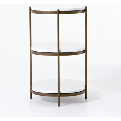 Felix Oval Nightstand by Four Hands. Made from iron, solid marble in a modern style.