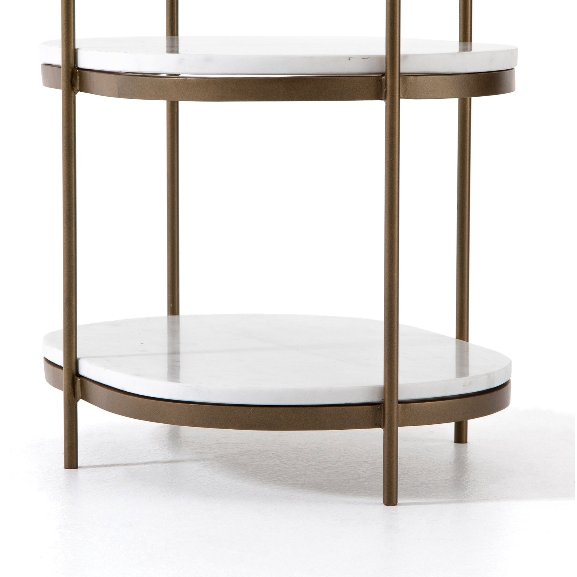 Felix Oval Nightstand by Four Hands. Made from iron, solid marble in a modern style.