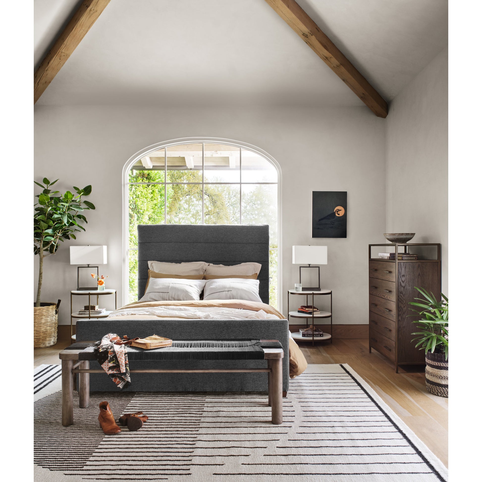 Felix Oval Nightstand by Four Hands. Made from iron, solid marble in a modern style.