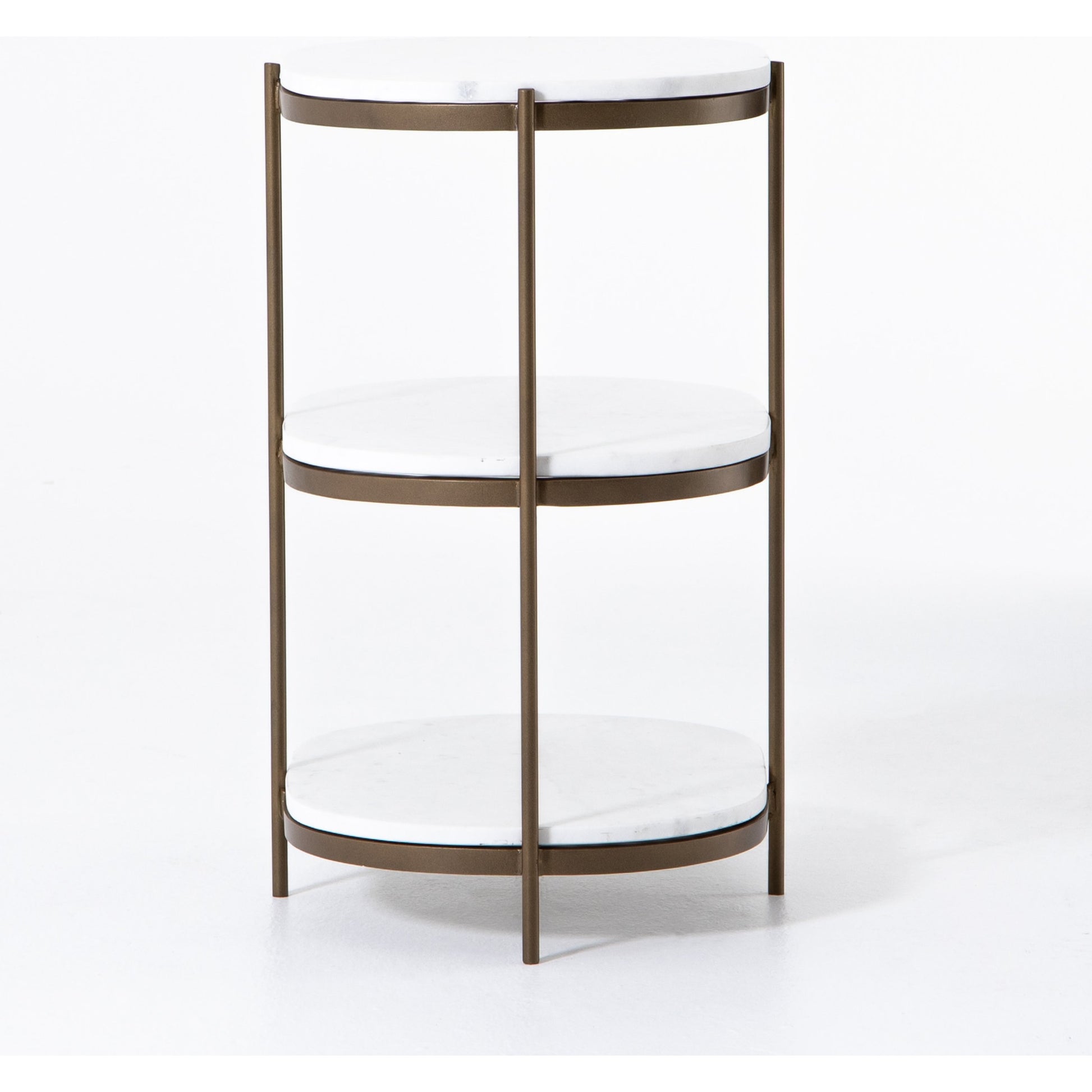 Felix Oval Nightstand by Four Hands. Made from iron, solid marble in a modern style.