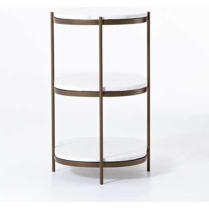 Felix Oval Nightstand by Four Hands. Made from iron, solid marble in a modern style.