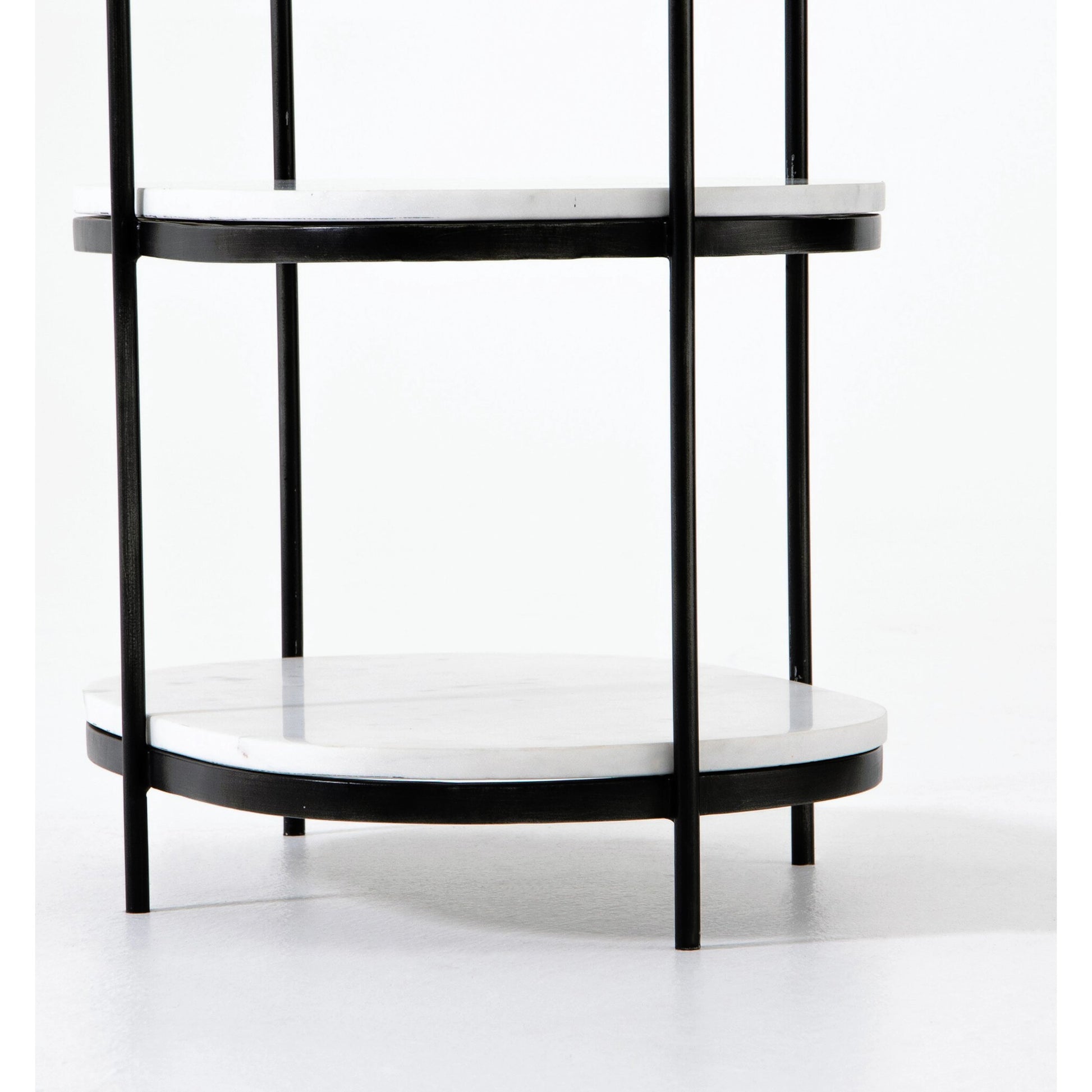 Felix Oval Nightstand by Four Hands. Made from iron, solid marble in a modern style.