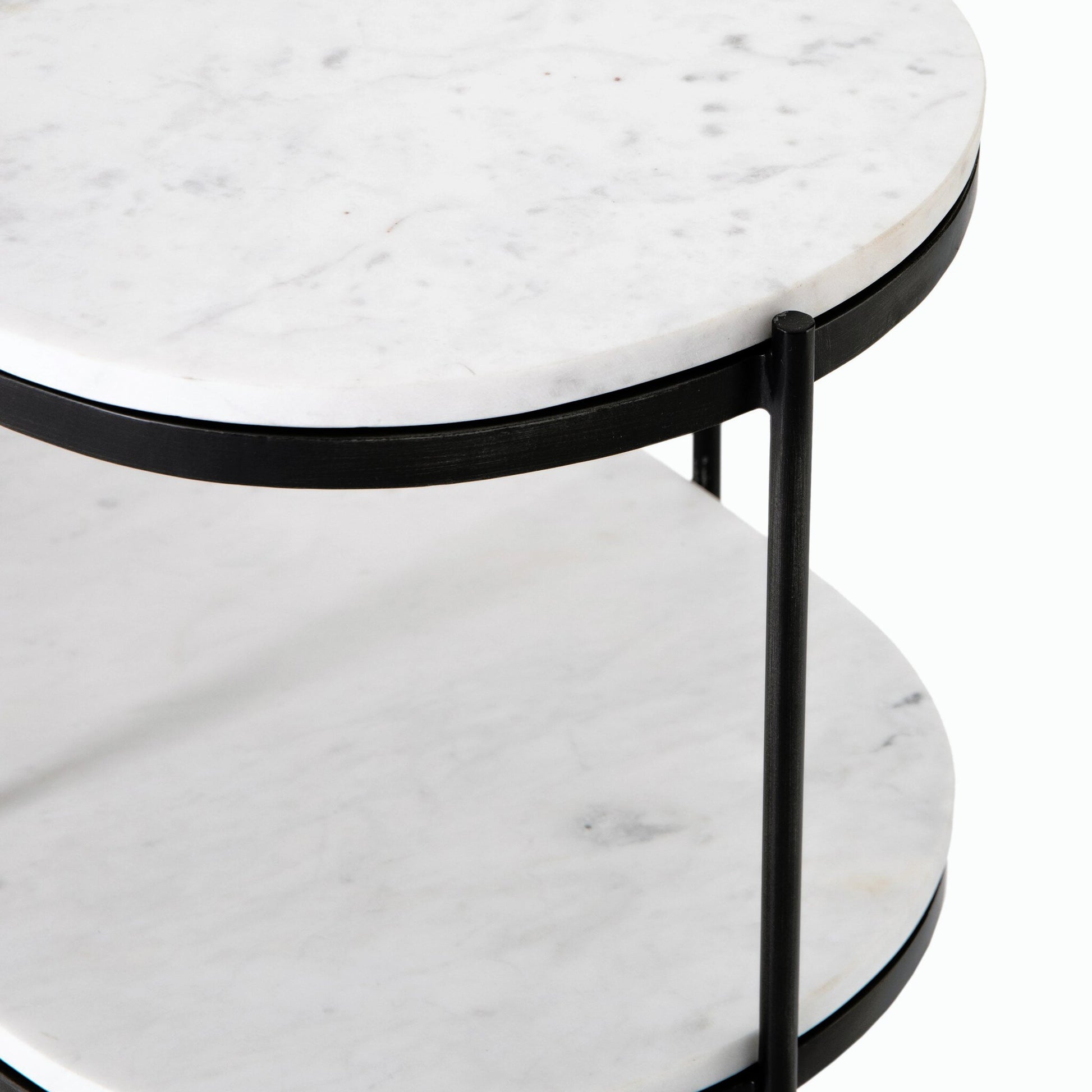 Felix Oval Nightstand by Four Hands. Made from iron, solid marble in a modern style.